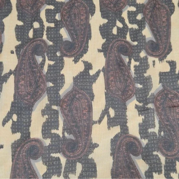 Coach Sheer Silk Chiffon Paisley Scarf - Picture 4 of 7